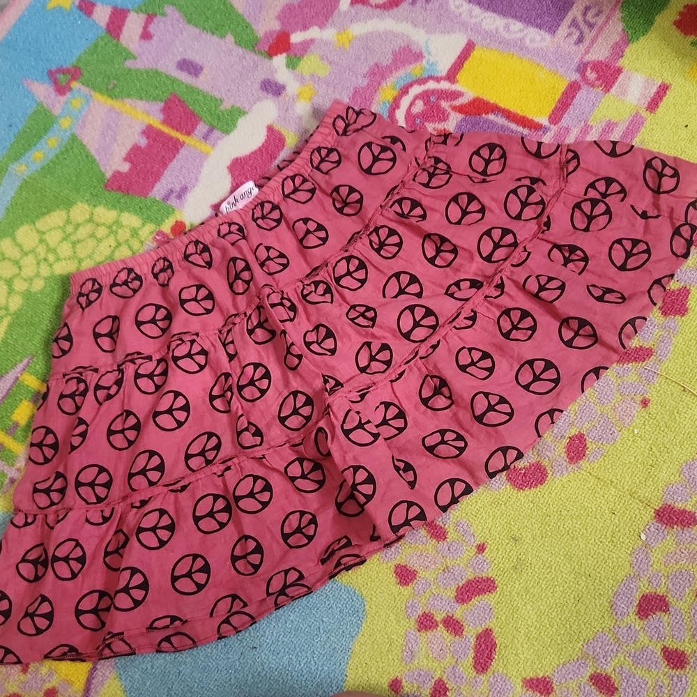 Scene/Grunge Peace sign Mini Skirt